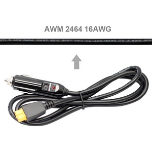 Reemplazo 12V/24V encendedor de cigarrillos de coche enchufe hembra con Cable de extensión 16AWG conector de batería de litio para vehículos - Product Image 2