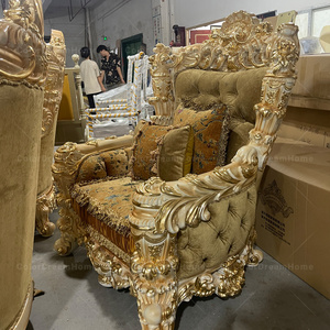 Sang trọng và Hoàng gia phong cách sofa Set sang trọng thủ công rắn gỗ sofa cổ điển phòng khách ghế sofa - Product Image 5