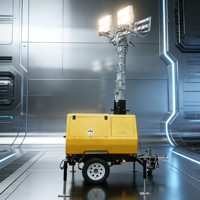 Tour d'éclairage LED à moteur diesel ANJ ANJ6130 avec indice de protection IP66, lumière du jour 5000K, angle de faisceau de 60°