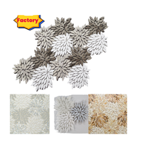 Mosaïque de marbre naturel moderne, motif floral en parquet, finition polie, carreaux pour murs et sols