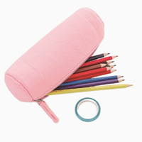 Porte-stylos portable en feutre avec fermeture éclair, grande capacité, durable, pour le bureau ou l'école, élégant organisateur de crayons