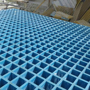 FRP pultrusion ตะแกรงไฟเบอร์กลาส38*38มม. มีความแข็งแรงสูงแนวอุตสาหกรรมแพลตฟอร์มแบบหล่อด้วยไฟเบอร์กลาสฉนวนกันความร้อนผิวเรียบทางเดิน - Product Image 4