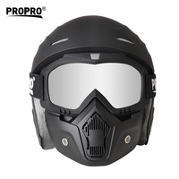 Casco Modular Integral para Motocicleta, para Invierno, Carreras, Conducción, Motocross, con Gafas de Nieve y Máscara