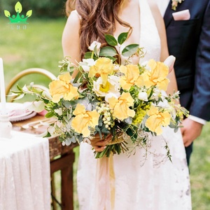 <span class=keywords><strong>Iris</strong></span> artificiel fleurs jaunes 23.6 "fleurs de soie de printemps avec des tiges flore pour centres de table de mariage fausses fleurs pour la décoration intérieure - Product Image 3