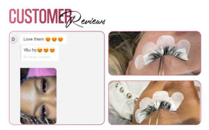 Extensions de cils pré-faites 3D-40D C D, volume 500, faites à la main, pour cils à base pointue de 8 à 18 mm, longueur de 10 à 15 mm, base lâche, boîte PBT - Product Image 2