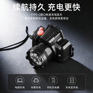 Headlamp Led Rechargeable Battery 120 Lm W White Light Outdoor <b>Camping</b> <b>Hiking</b> Fishing - Product Image 5