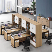 Nouvel ensemble de bureau et chaise de style moderne minimaliste en forme de barre avec rangement bibliothèque pour les postes de personnel et les cloisons RH