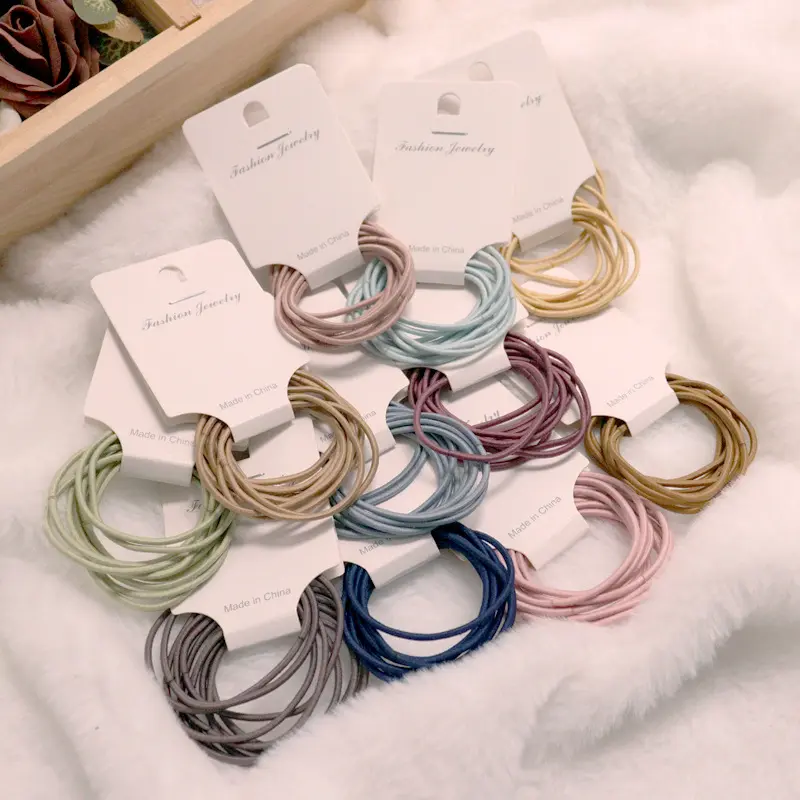 New Women's Thin Hair Rope Simple Hair Accessories High Elastic Rubber Band Ladies Headdress Women's Hair Rope Wholesale