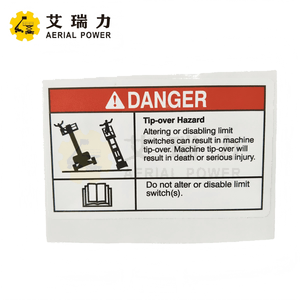 31060GT Genie Aerial Lift - Adhesivo de advertencia de peligro (vinilo) para componentes de elevadores aéreos, con texto 'No alterar interruptor' - Product Image 3