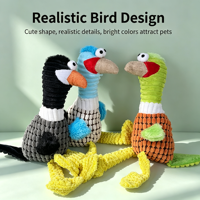 Jouet à mâcher interactif en peluche de coton écologique pour chien et chat, design poulet qui couine, pour le nettoyage des dents, nouveauté de dessin animé