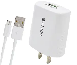 BAVIN PC368 18W 충전기 5V 3.1A USB 미국 충전기 전화 빠른 여행 어댑터 QC3.0 모바일 충전기