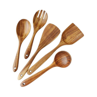 Lot de cuillères rotatives pour la cuisine, accessoires de cuisine pour la maison, en bois de bambou, 2021