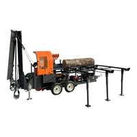 Offre Spéciale RIMA RM500PLUS 30 tonnes moteur à essence processeur de bois fendeuse de bûches avec table de bûches à chaîne