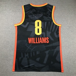 Ucuz toptan 2025 sezon yeni Thunder 8 WILLIAMS basketbol forması, yaz örgü nefes Polyester çabuk kuru erkek formaları - Product Image 2