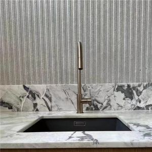 Carreaux de marbre blanc d'huître en pierre de luxe - Product Image 4