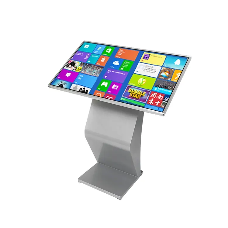 Monitor Multi Touch Screen Vloerstandaard Display Reclame Lcd Informatie Interactieve Kiosk Voor Hotel Bank Winkelcentrum