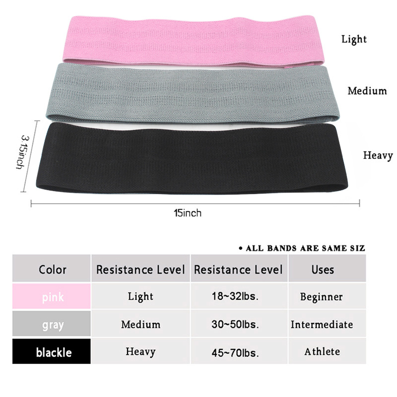 Yoga Gym Exercise fitness for Legs Glutes Booty Hip Fabric Resistance Bands