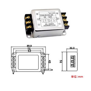 Filtre de puissance monophasé à deux étages 110V CC CW4L2D-3A/6A/10A/20A-SR Anti-parasitage 3A Audio 6A Audio Purification CW4L2D-20A-SR - Product Image 6