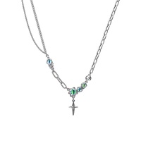 Collier ras du cou en acier titane, bijoux de mode Y2K, style Sweet Cool Girl, avec pierre de lune et étoile