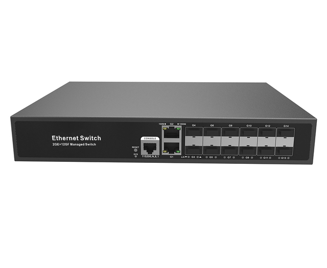 12-port Full Gigabit Managed Ethernet Fiber Switch