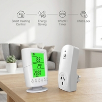 Termostato DoMiSi 230V para Calefacción por Suelo Radiante, Modo Frío/Calor, Retroiluminación Verde, Diseño Europeo, Ecológico, Antiinflamable, Calefacción por PC