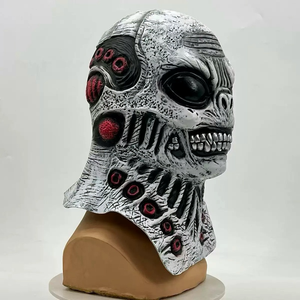 2025 Halloween transfronterizo nuevo estilo Scary Frogman Weird máscara de vestir de látex de cubierta completa - Product Image 4