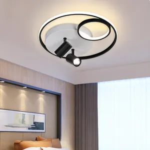 Lâmpada de teto moderna inteligente de alta qualidade, luminária embutida montada em acrílico com controle remoto, luz LED para teto