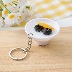 โมเดลชามขนมหวานขนาดจิ๋ว Y1059 เหมือนจริง ชามใส่ขนมหวานจำลอง ชามใส่ทาร์โอบอล มะม่วง ส้มโอ <span class=keywords><strong>สาคู</strong></span> พุดดิ้ง ของเล่นจี้ห้อยคอ - Product Image 3