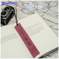 Marque-page vierge en similicuir PU 17*3cm pour gravure laser, marque-page en similicuir gravable acceptant logo ou design personnalisé