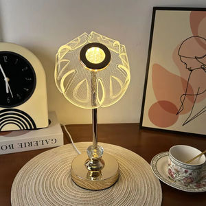 Nueva Lámpara de Mesa de Metal Acrílico con Diseño de Cielo Estrellado, Estilo Moderno y Lujoso, Lámpara Decorativa para Dormitorio, Lámpara de Noche Ambiental - Product Image 2