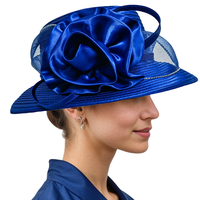 Chapeau bibi de luxe pour femme, style personnalisé, en tissu satiné unique, idéal pour l'église, les fêtes et la photographie