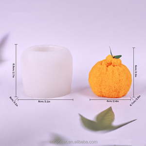 Sớm Riser chuối chanh xấu xí cam sầu riêng nến Silicone khuôn trẻ em làm bằng tay tự làm bánh nướng Khuôn Silicone trang trí - Product Image 6