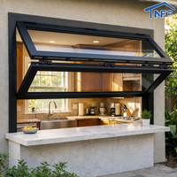 Ventana Plegable Vertical de Aluminio, Moderna, Impermeable, con Rotura de Puente Térmico, Doble Vidrio, Tipo Acordeón, para Apartamentos, Cocinas y Hoteles
