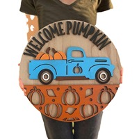 Vietnam Fall Country Farmhouse Porche Porte Signe Bienvenue Plaque Suspendue Citrouille Feuille D'érable Thanksgiving Panneau De Porte En Bois