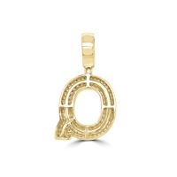 Pendentif lettre initiale Q en or massif 14K avec diamants, breloque de luxe plaqué rhodium, bijoux bohèmes