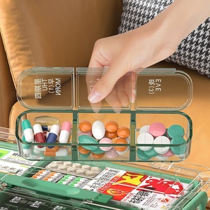 Boîte à médicaments familiale multi-couches en plastique transparent, petite boîte à pharmacie domestique, trousse de premiers soins portable - Product Image 4