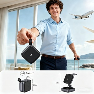 <span class=keywords><strong>Chargeur</strong></span> sans fil 3-<span class=keywords><strong>en</strong></span>-1 portable haut de gamme, léger et réglable, 15W à charge rapide, certifié et tendance, pour Phone 15 Pro Max - Product Image 2