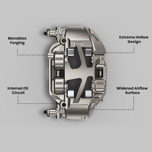 Kit Freni Modificati TEI GT40-MONO con Pinza a 4 Pistoni, Kit Pinza Freno da Corsa per BMW M135i M240i Mercedes AMG A45S <span class=keywords><strong>Audi</strong></span> <span class=keywords><strong>A3</strong></span> - Product Image 3