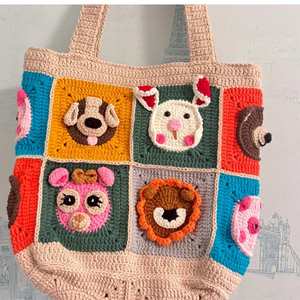Bolso de Mano Tejido a Mano con Diseño de Bebé de Dibujos Animados, Bolso de Ganchillo para Mujer, Acabado a Mano para Accesorios de Moda - Product Image 3