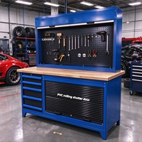 Système de gestion d'outils modulaire OEM/ODM/OBM personnalisé, armoires de rangement, portes à enroulement, panneaux arrière en maille, atelier de réparation automobile
