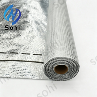 Membrane d'isolation thermique en aluminium à haute réflectivité, directement de l'usine Sohi, avec renfort en maille PE pour toiture et murs