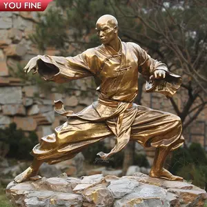 Estátua de bronze chinesa personalizada da escultura de Kung Fu