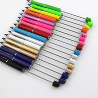 Crayons sans fin Lapiceros Forever Beadable DIY Neon Round Toppers Crayon infini avec gomme Crayons mécaniques