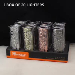 Encendedor de antorcha de llama de chorro de Metal con patrón de relieve Retro de diseño creativo ajustable con embalaje de logotipo para cigarrillos de Gas al por mayor - Product Image 6