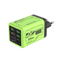 Adaptateur mural USB-C PD 240W à 6 ports avec prise EU/US/UK – Chargeur USB-C 240W à charge ultra-rapide pour Samsung/Xiaomi/Huawei