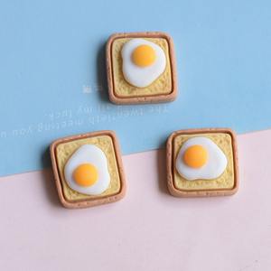 Kawaii simulación huevo frito <span class=keywords><strong>pan</strong></span> Flatback resina cabujón Mini comida Scrapbooking DIY casas <span class=keywords><strong>de</strong></span> muñecas Accesorios - Product Image 2