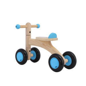 ארבעה גלגלי עץ תינוק הליכון רכב רב פונקציה ילדי עץ תינוק בובת עגלת - Product Image 3