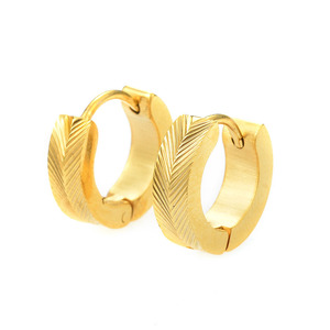 18K Vàng Mạ Nhỏ Hoop Thép Không Gỉ Cuff Bông Tai Cho Phụ Nữ Người Đàn Ông Huggie Khuyên Tai - Product Image 1