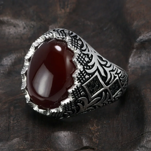 Garantito al <span class=keywords><strong>925</strong></span> In <span class=keywords><strong>Argento</strong></span> Sterling Anelli Neri Per Gli Uomini Retro Vintage Fiori Turco <span class=keywords><strong>Anello</strong></span> Gioielli <span class=keywords><strong>Con</strong></span> La <span class=keywords><strong>Pietra</strong></span> Turchia Monili - Product Image 6