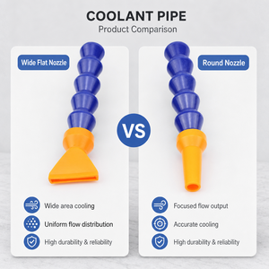 Kit de tuyau de refroidissement articulé bleu avec segments en forme d'entonnoir emboîtables et <span class=keywords><strong>embout</strong></span> <span class=keywords><strong>rond</strong></span> en bec de canard orange pour machine de découpe de métal CNC - Product Image 5